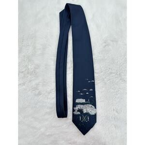 Saint Andrews Link Open Collection Blue Golf Tie